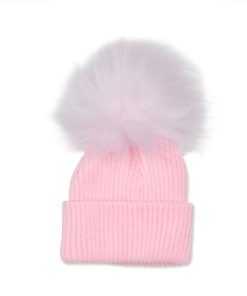 Pink Pom Pom Hat