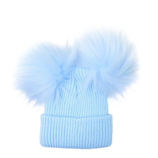 Boys First Size Double Pom Hat