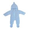 Boys Blue Knitted Hooded All In One
